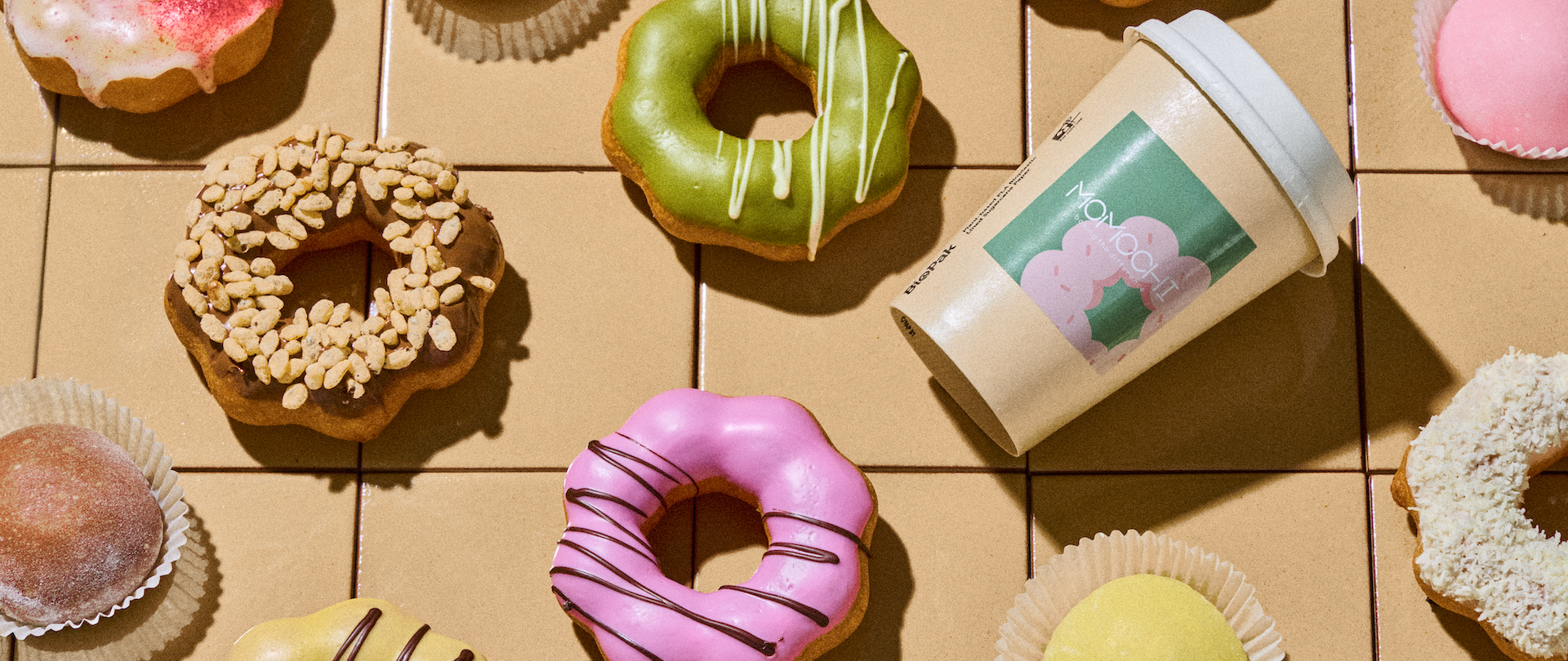 A Japanese cafe with donut, mochi, matcha and coffee