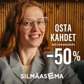 Osta kahdet lasit, saat molemmat –50 % 