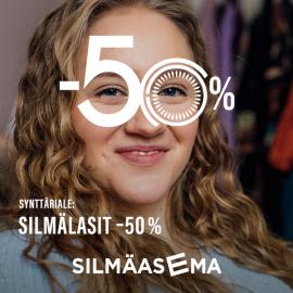 Synttäriale: Kaikki silmälasit –50 %    
