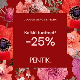 Lähes kaikki tuotteet -25 %